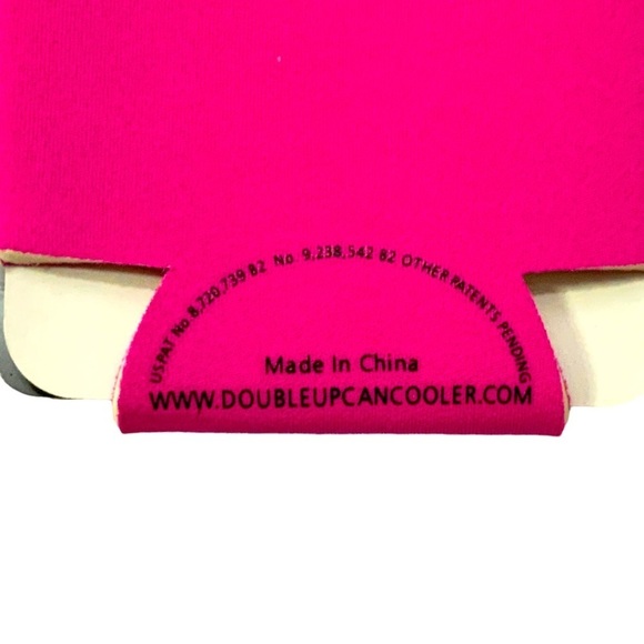 DoubleUp Can Cooler Double Can Holder Because One Is Never Enough Barbie Pink - Picture 2 of 14
